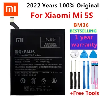 XiaoMi Original Inlocuire Baterie BM36 Pentru Xiaomi Mi 5S MI5S Noi de 100% Autentice, Telefon Baterie 3200mAh Cadou+Instrumente +Autocolante