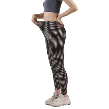 YRRETY Sport Jambiere Femei Antrenament de Moda Toamna Glezna-Lungime Respirabil Întinde Push-Up Carouri Pantaloni Talie Elastic Îmbrăcăminte