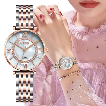 Zegarek damski 2021New de Înaltă calitate Cuarț femei ceasuri Reloj Mujer de Moda Inoxidabil Cristal Rochie Casual Ladies Watch