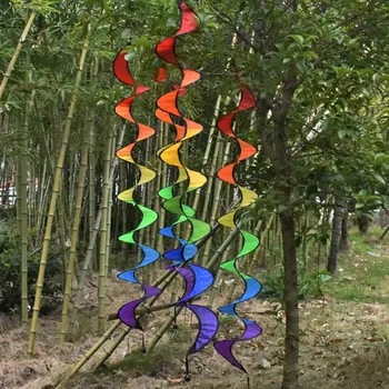 În Aer Liber Agățat Curcubeu Rotative Verticale Colorate Moară De Vânt Grădiniță Decorative String Messier Festival Layout Consumabile