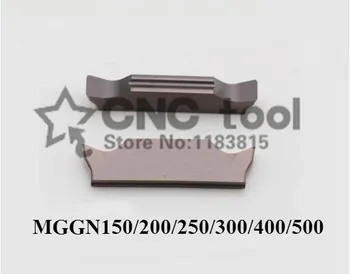 10BUC Slot Insertii de Tăiere MGGN150/MGGN200/MGGN250/MGGN300/MGGN400/MGGN500 de Tăiere de carbură de greu aliaj lama din oțel inoxidabil