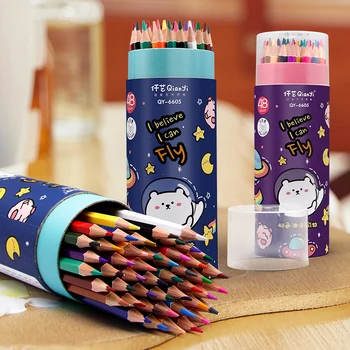 12/24/36/48 Creioane colorate Set pentru Arta Gag Kawaii Pen Papetărie Kit Gras Desen Creioane Colorate pentru Pictura Copii de Artă