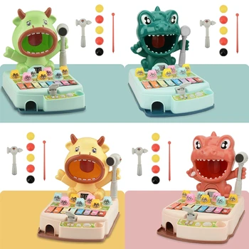 Copii De Simulare Hamster Realiste Jucarii Multifunctionala Adventure Set Portabil De Vacă/Dinozaur Whack-A-Mole Jucarii