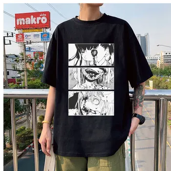 Harajuku Bărbați T-shirt Anime Ero Guro Manga Model de Imprimare Grafic de Moda Streetwear Confortabil Teuri Casual de Îmbrăcăminte pentru Bărbați Topuri