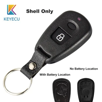 KEYECU Butonul 1/2 Buton de la Distanță Cheie Shell Pentru Hyundai Elantra, Sonata, Santa sistemului de acces fără cheie Fob Caz de Înlocuire Cu/Fara Baterie Locație