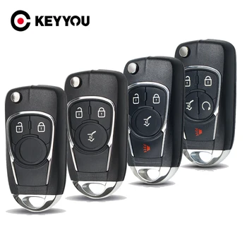 KEYYOU Modificat Cheie Flip Shell Pentru Chevrolet Cruze Pentru OPEL Insignia, Astra J, Zafira de la Distanță Masina de Înlocuire 2/3/4/5 Butoane Cheie