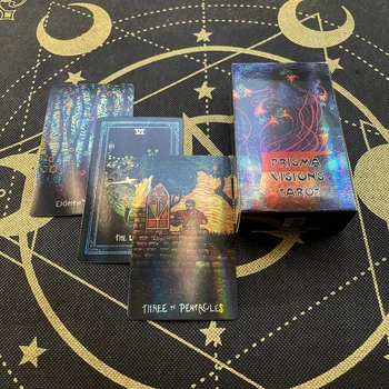 Stralucitoare Cărți de Tarot cu E-carte pentru Incepatori Carduri de Divinație Jocuri Oracle Punte Previziuni
