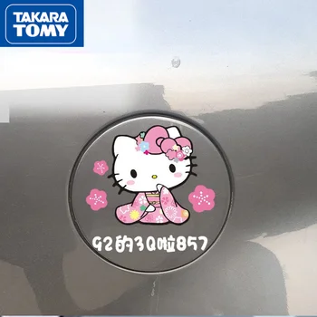 TAKARA TOMY Desene animate Hello Kitty Personalitate Creatoare Autocolant Auto Zero Blocarea Decor Corp Novice Autocolant Auto
