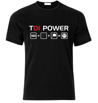 Tdi Putere Vag + Turbocompresor Distractiv Fan Tricou Cool cu Maneci Scurte Cadou de Crăciun Un T-shirt pentru Fani Masina